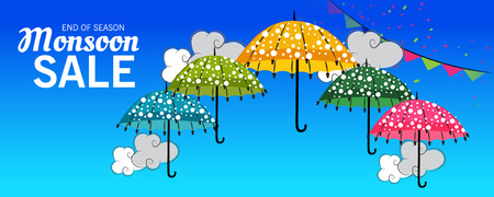 Happy monsoon.のイラスト素材