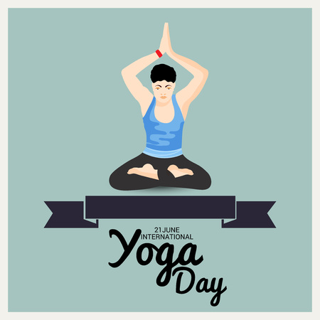 International Yoga Day.のイラスト素材