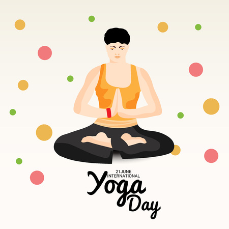 International Yoga Day.のイラスト素材