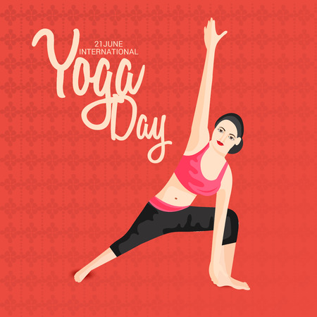 International Yoga Day.のイラスト素材