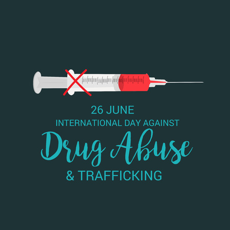 International Day against Drug Abuse.のイラスト素材