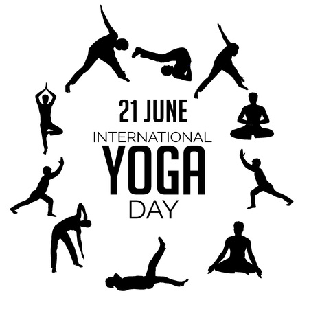 International Yoga Day.のイラスト素材