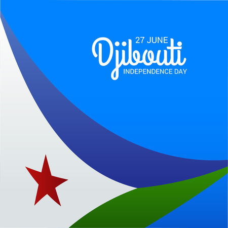 Djibouti Independence Day Patriotic Design.のイラスト素材