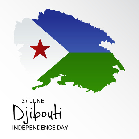 Djibouti Independence Day Patriotic Design.のイラスト素材