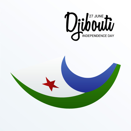 Djibouti Independence Day Patriotic Design.のイラスト素材