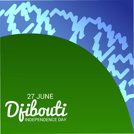 Djibouti Independence Day Patriotic Design.のイラスト素材