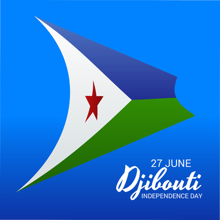 Djibouti Independence Day Patriotic Design.のイラスト素材