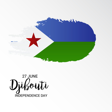 Djibouti Independence Day Patriotic Design.のイラスト素材