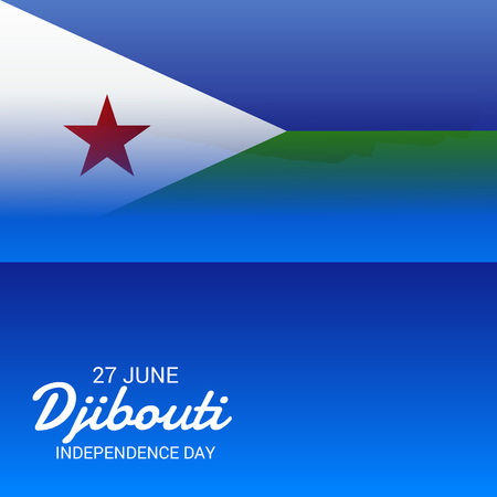 Djibouti Independence Day Patriotic Design.のイラスト素材