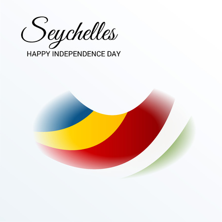 Seychelles Independence Day Patriotic Design.のイラスト素材