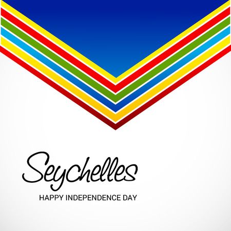 Seychelles Independence Day Patriotic Design.のイラスト素材