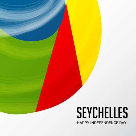 Seychelles Independence Day Patriotic Design.のイラスト素材