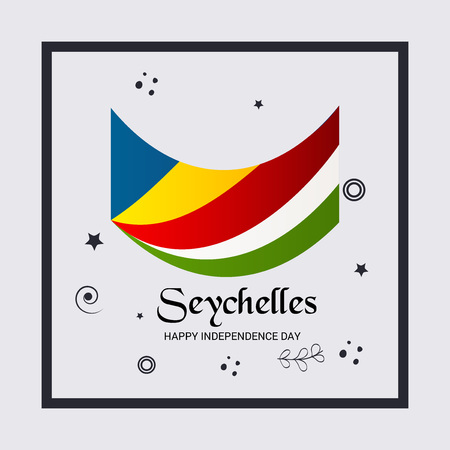 Seychelles Independence Day Patriotic Design.のイラスト素材