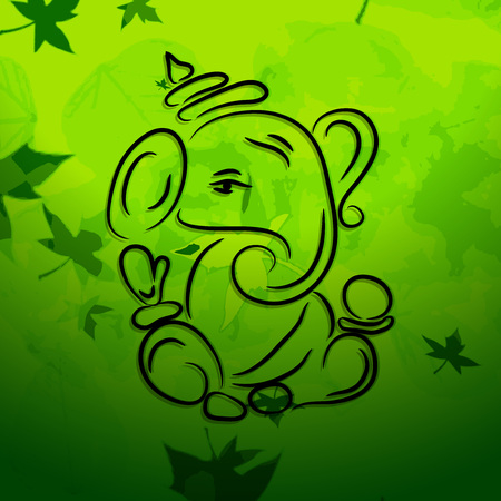 Happy Ganesh Chaturthi.のイラスト素材