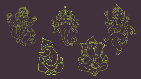 Happy Ganesh Chaturthi.のイラスト素材