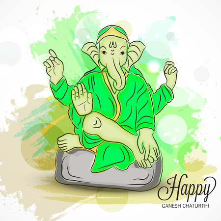 Happy Ganesh Chaturthi.のイラスト素材