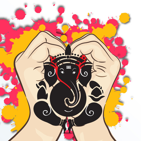 Happy Ganesh Chaturthi.のイラスト素材