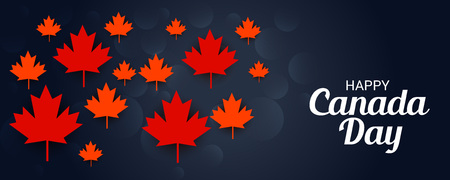 Happy Canada Day with Text Space Background.のイラスト素材