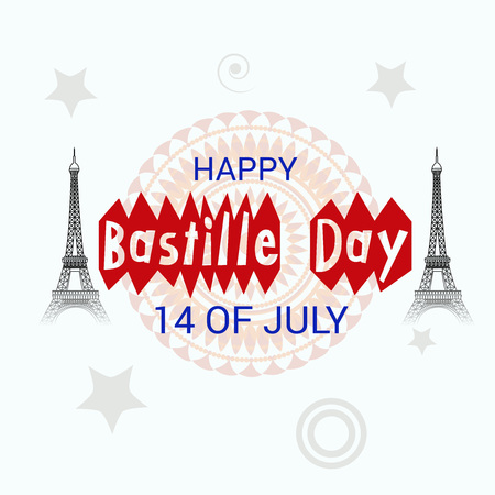 4th of July. Happy Bastille Day.のイラスト素材
