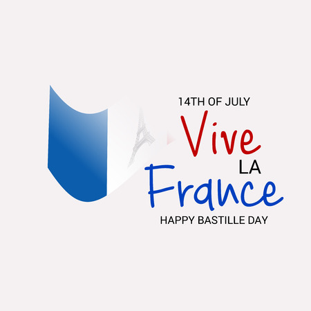 14th of July. Happy Bastille Day.のイラスト素材