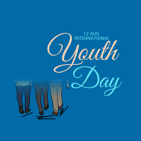 International Youth Day.のイラスト素材