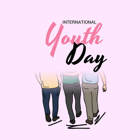 International Youth Day.のイラスト素材