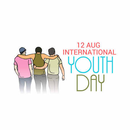 International Youth Day.のイラスト素材