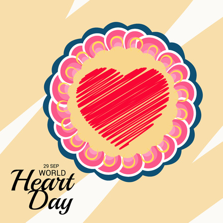 World Heart Day Background.のイラスト素材