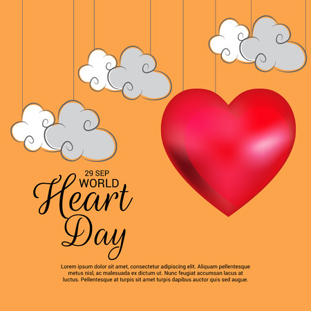 World Heart Day Background.のイラスト素材