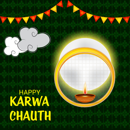 Happy Karwa Chauth.のイラスト素材