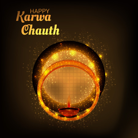 Happy Karwa Chauth.のイラスト素材