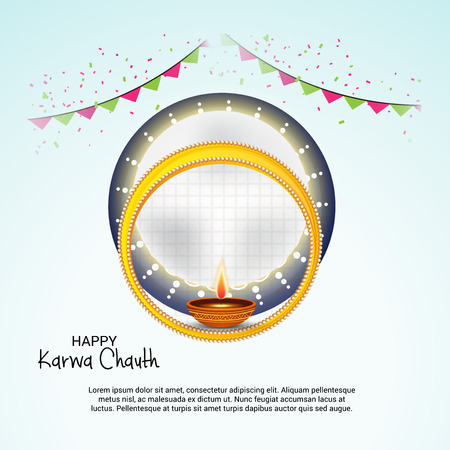 Happy Karwa Chauth.のイラスト素材