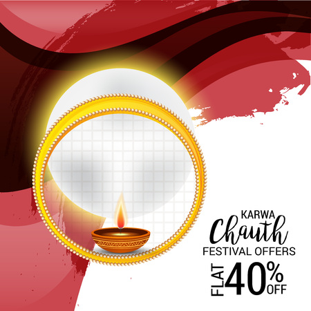 Happy Karwa Chauth.のイラスト素材