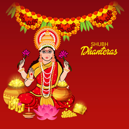 Creative Banner or  Poster for Indian Light Festival of Diwali Celebration.のイラスト素材