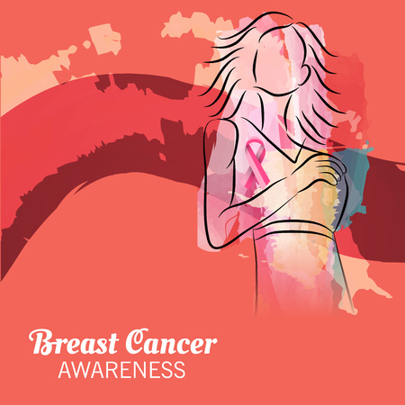 Breast Cancer Awareness.のイラスト素材
