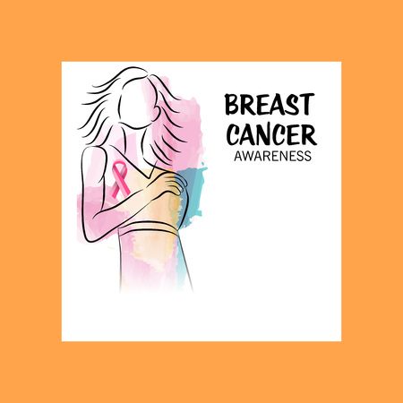 Breast Cancer Awareness.のイラスト素材