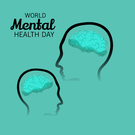 World Mental Health Day.のイラスト素材