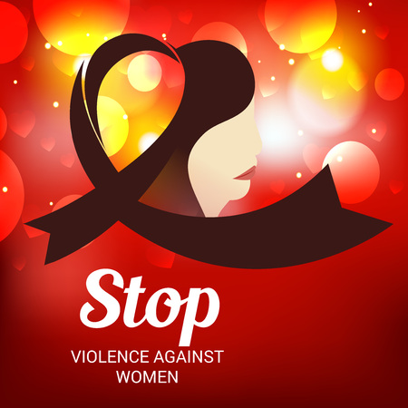 Stop Violence Against Women Concept Background.のイラスト素材