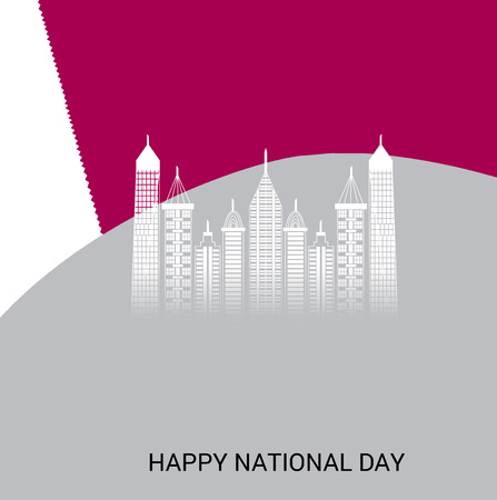 Qatar National Day.のイラスト素材