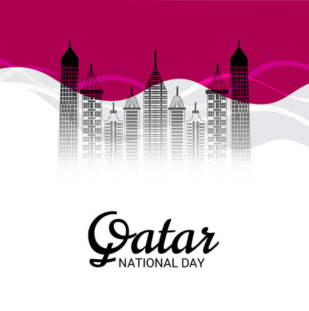 Qatar National Day.のイラスト素材