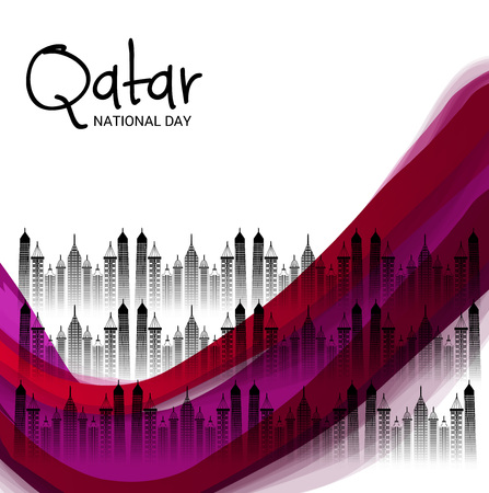 Qatar National Day.のイラスト素材