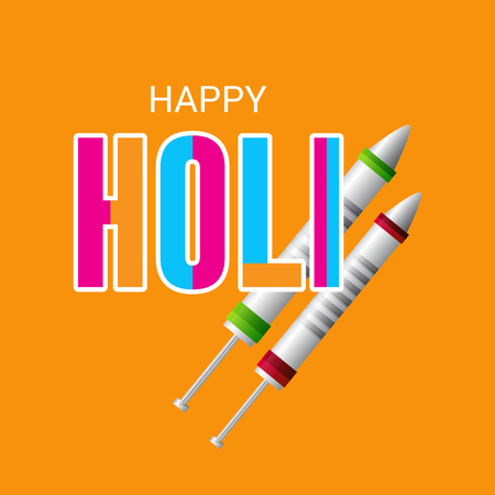 Vector illustration of a Colorful Promotional Background for Festival of Colors Holi Celebration.のイラスト素材