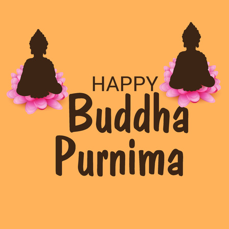 Happy Buddha Purnima.のイラスト素材