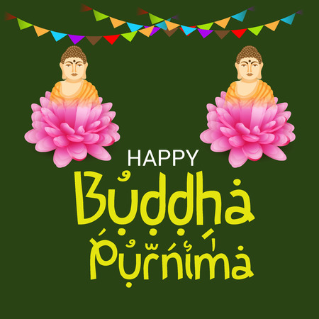 Happy Buddha Purnima.のイラスト素材