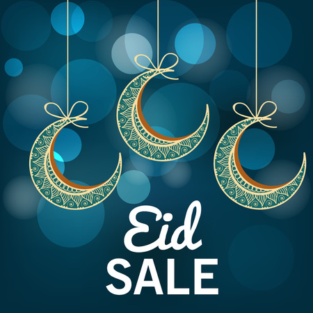 Eid Mubarak sales in darkのイラスト素材