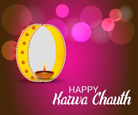 Happy Karwa Chauth.のイラスト素材