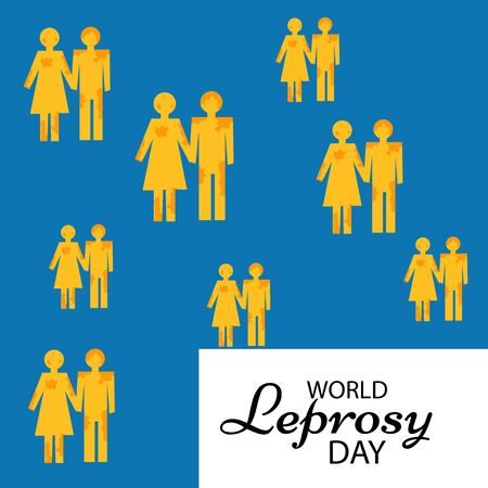 Vector illustration of a Background for World Leprosy Day.のイラスト素材
