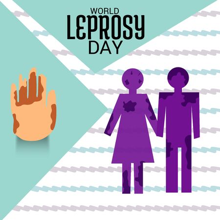 Vector illustration for World Leprosy Day.のイラスト素材