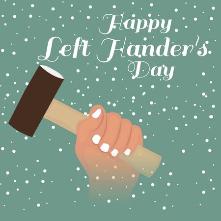 Happy Left Hander's Day.のイラスト素材