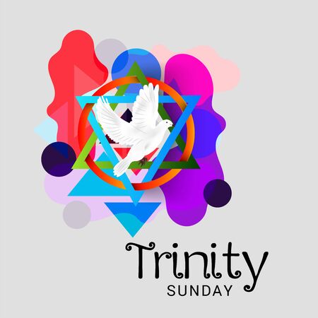 Vector illustration of a Background for Trinity Sunday.のイラスト素材